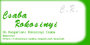 csaba rokosinyi business card